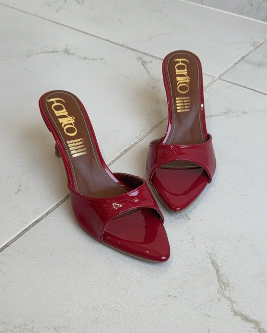 Brisa rojo zapatilla de tacón
