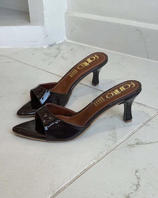 Brisa chocolate zapatilla de tacón