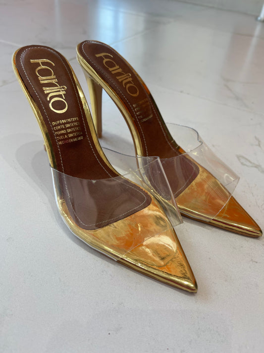 Aura dorado zapatillas