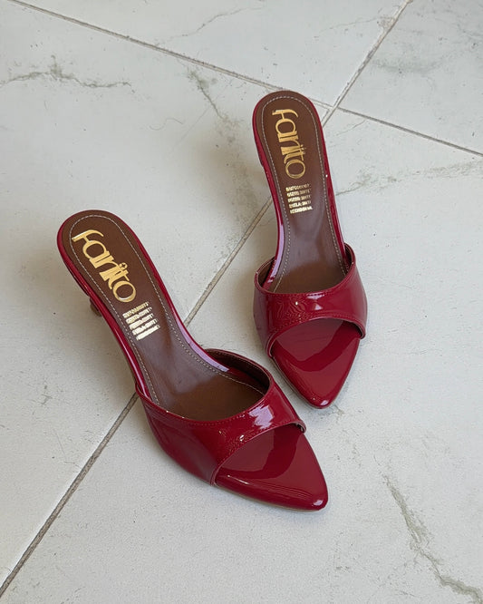 Brisa rojo zapatilla de tacón