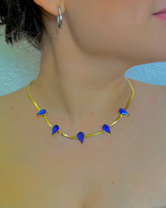 Blue drop necklace