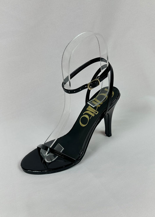 Farah negro zapatillas de charol 10cm