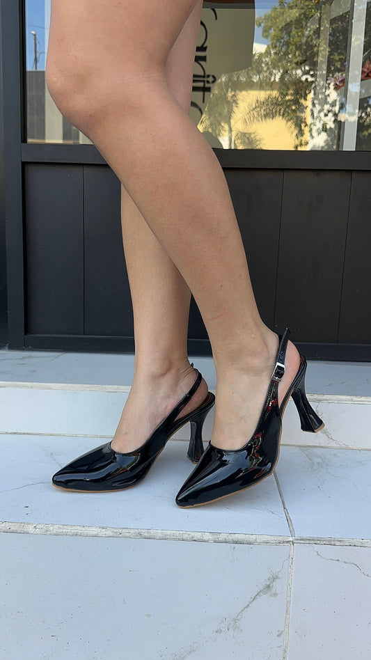 Vixen negro zapatillas de tacon