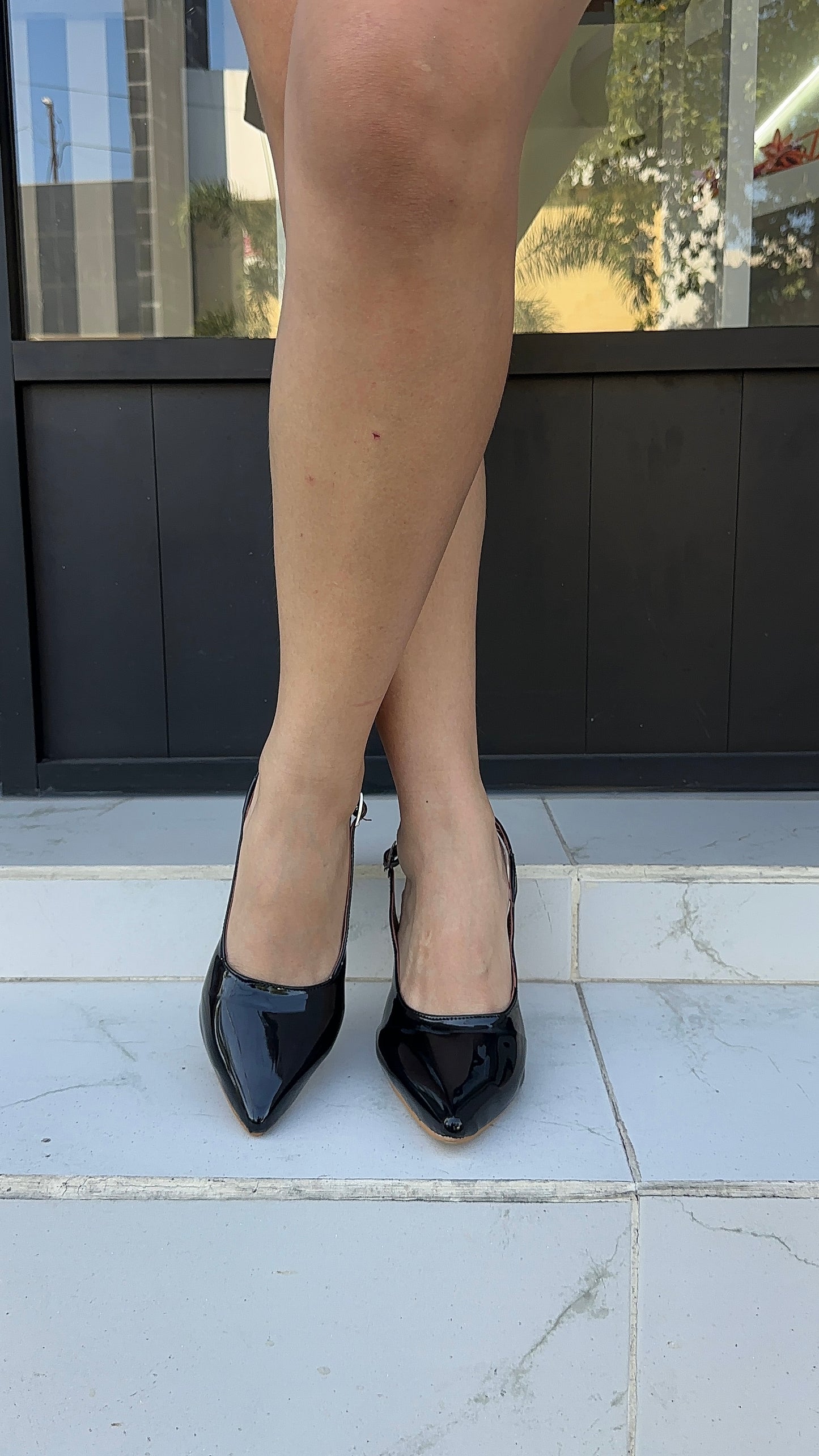 Vixen negro zapatillas de tacon