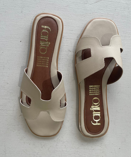 Julieta Nude sandalias planas