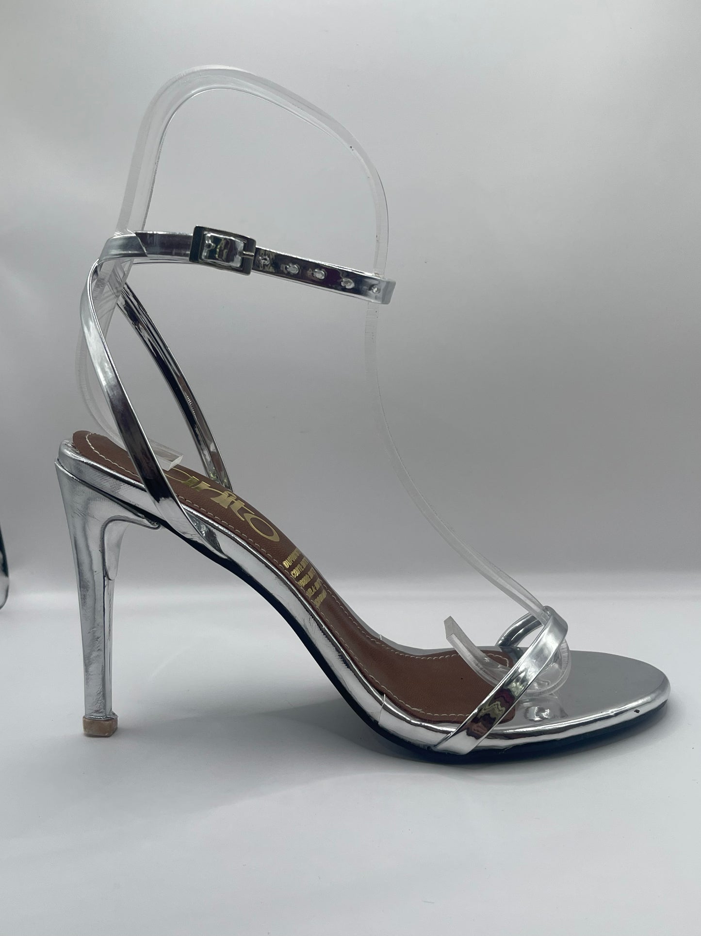 Farah plata zapatillas de tacon con hebilla